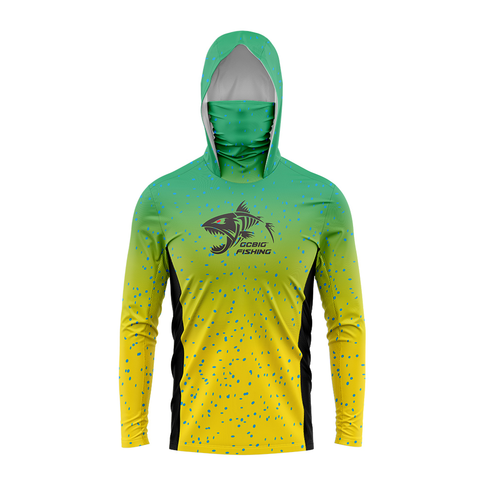 UPF50+ Hooded Fishing Shirt Bu - Fishing Shirt Uv Protection 评论和价格